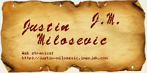 Justin Milošević vizit kartica